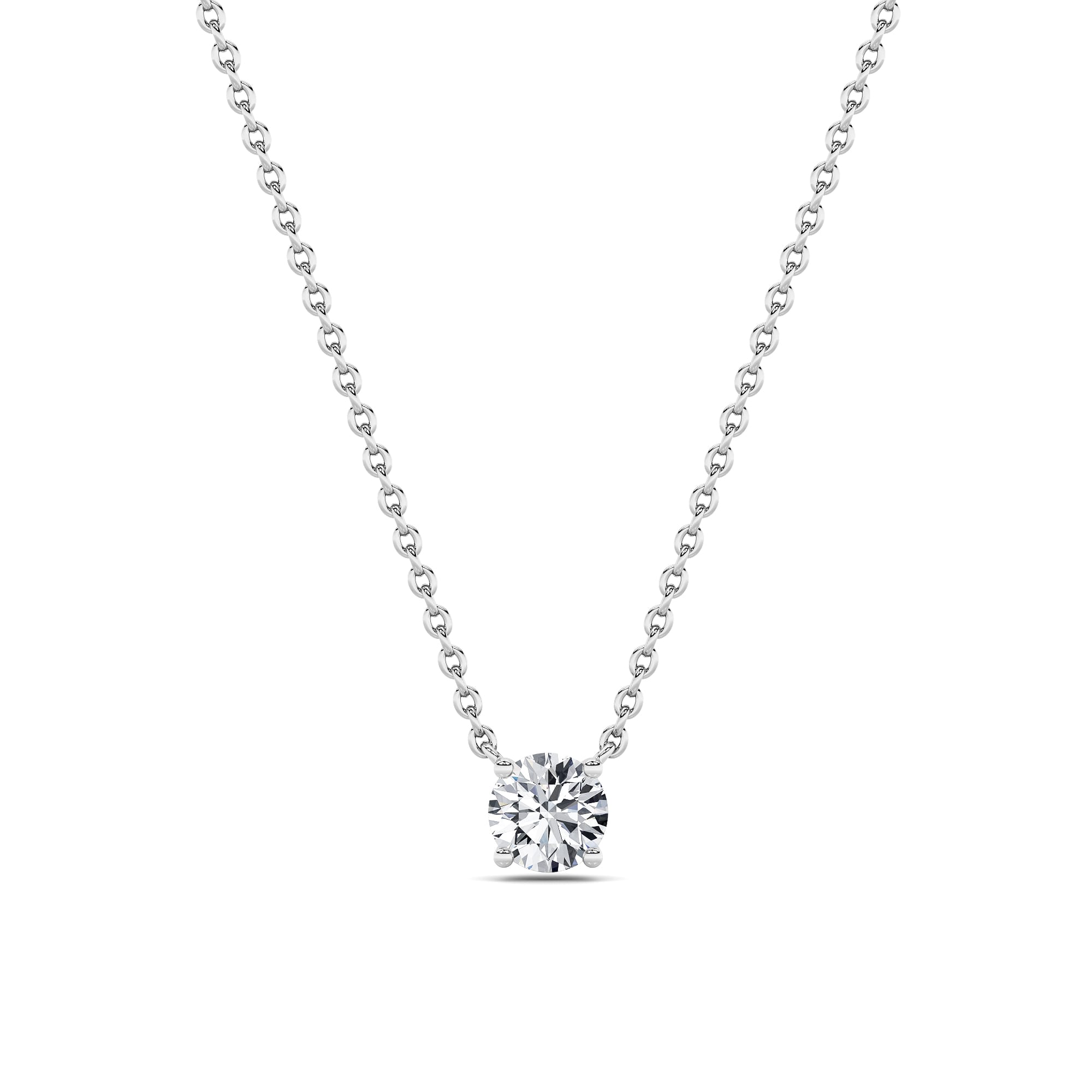 classic solitaire pendant. WG