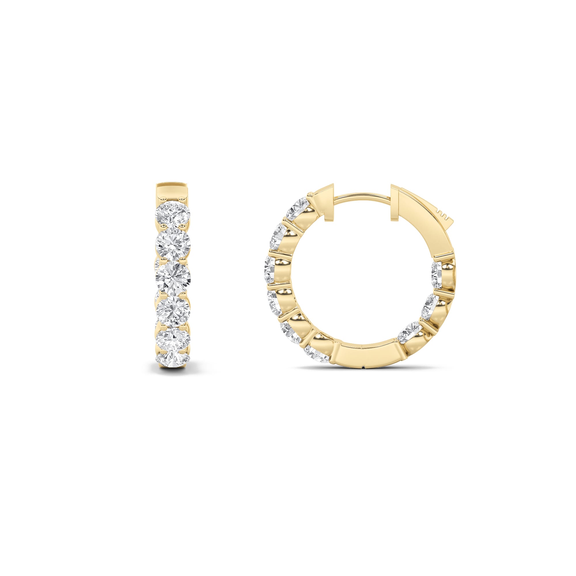 classic round hoops YG