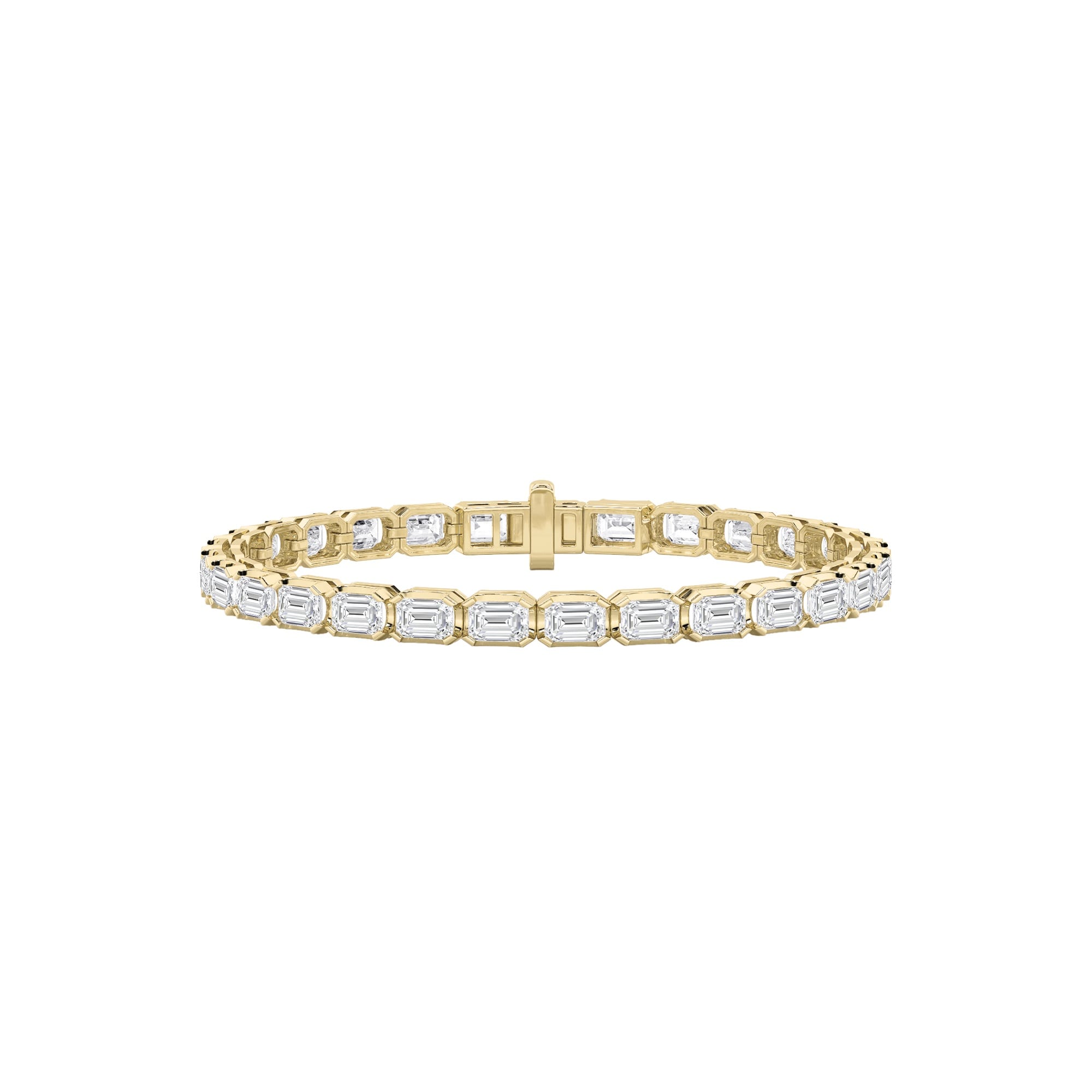emerald tennis bracelet large YG