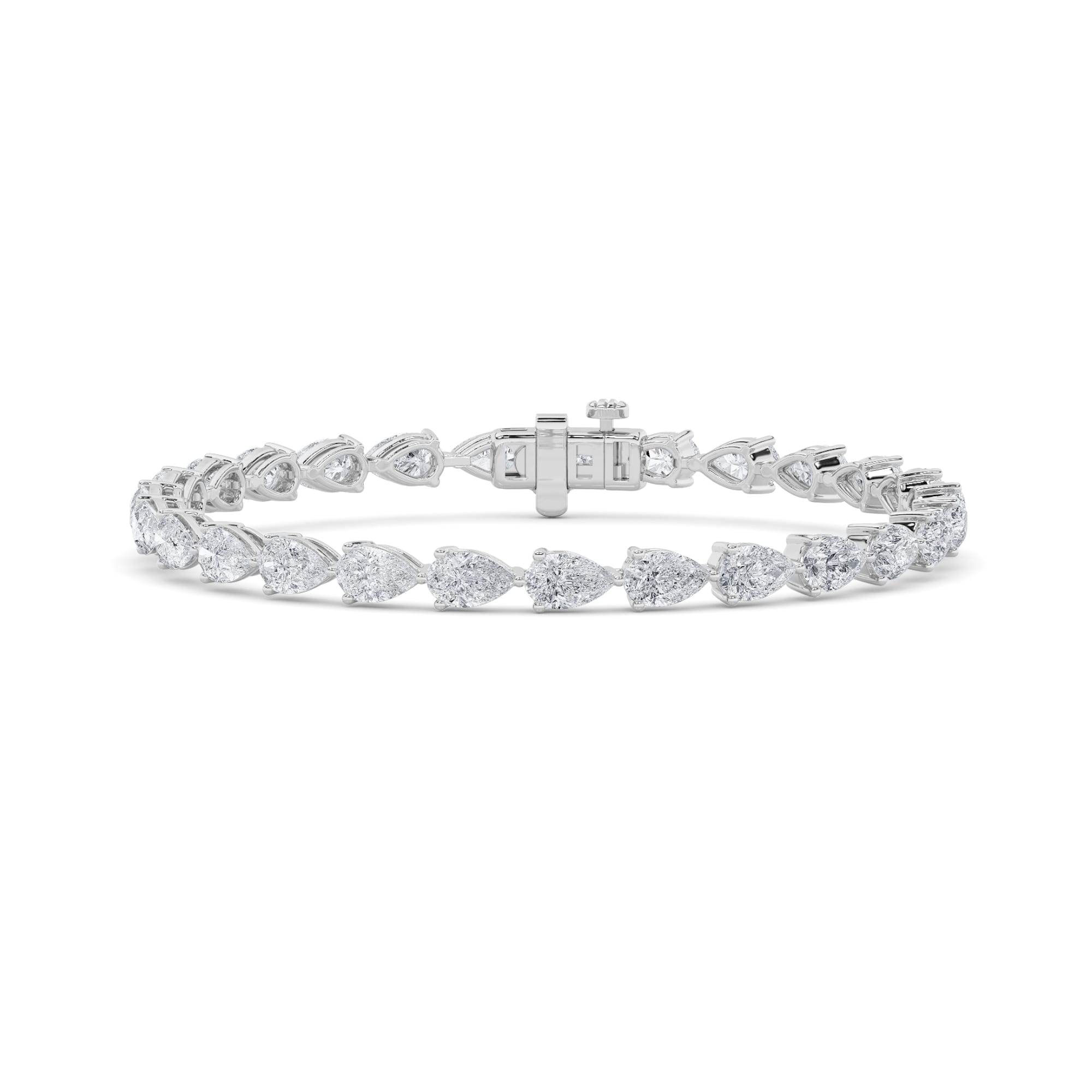pear shape tennis bracelet WG