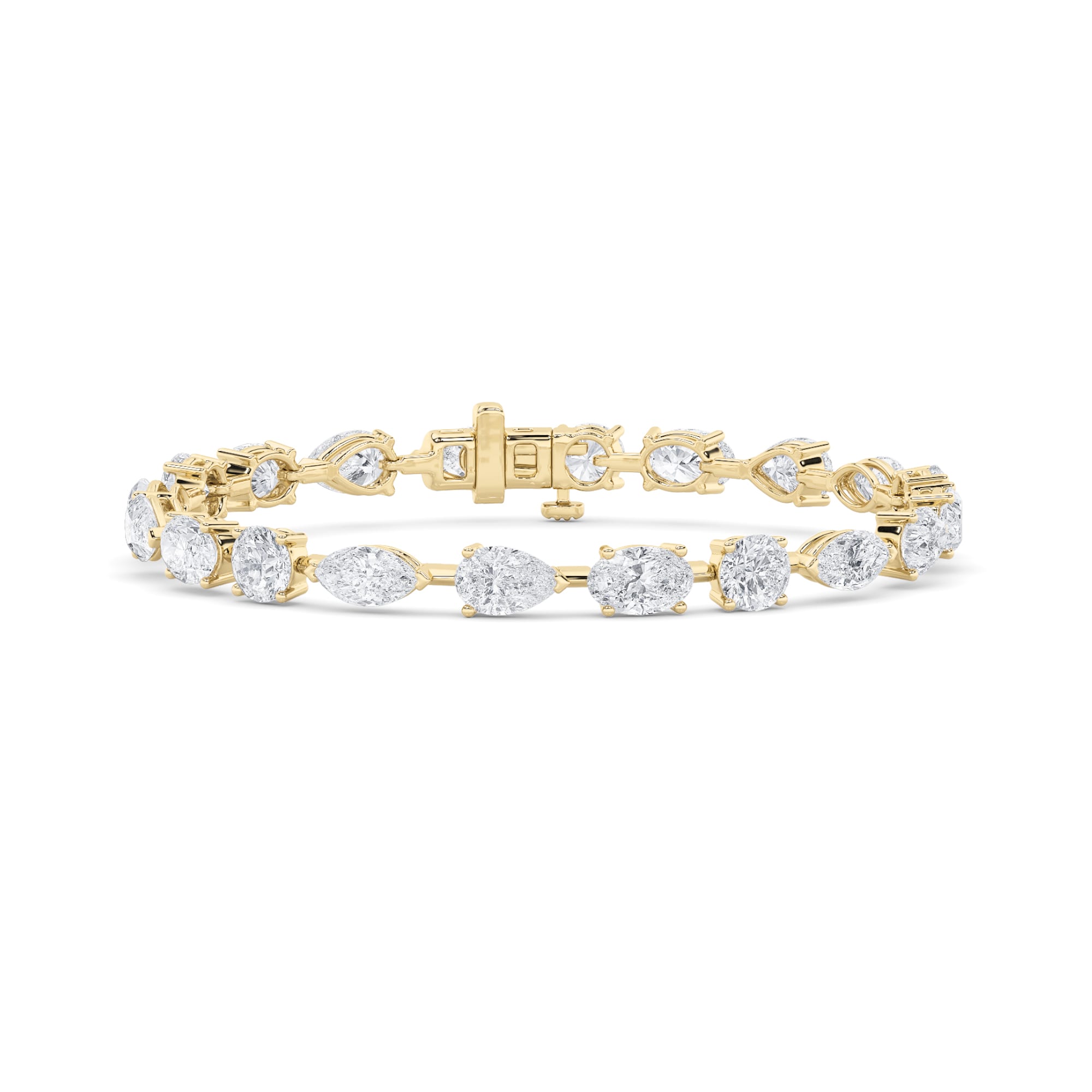 multi shape tennis bracelet YG
