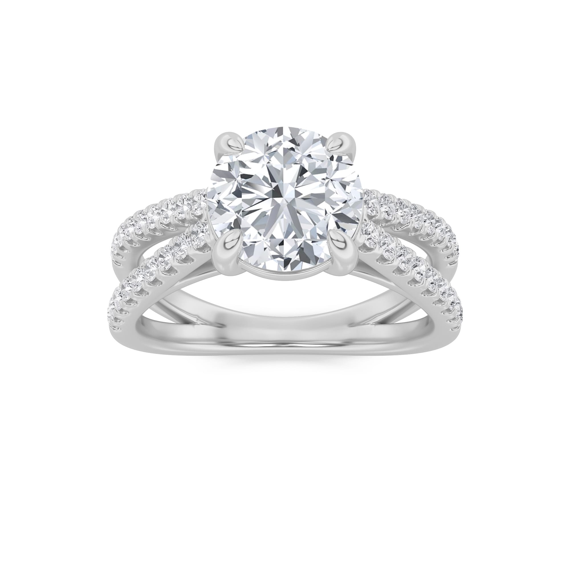 round solitaire ring WG