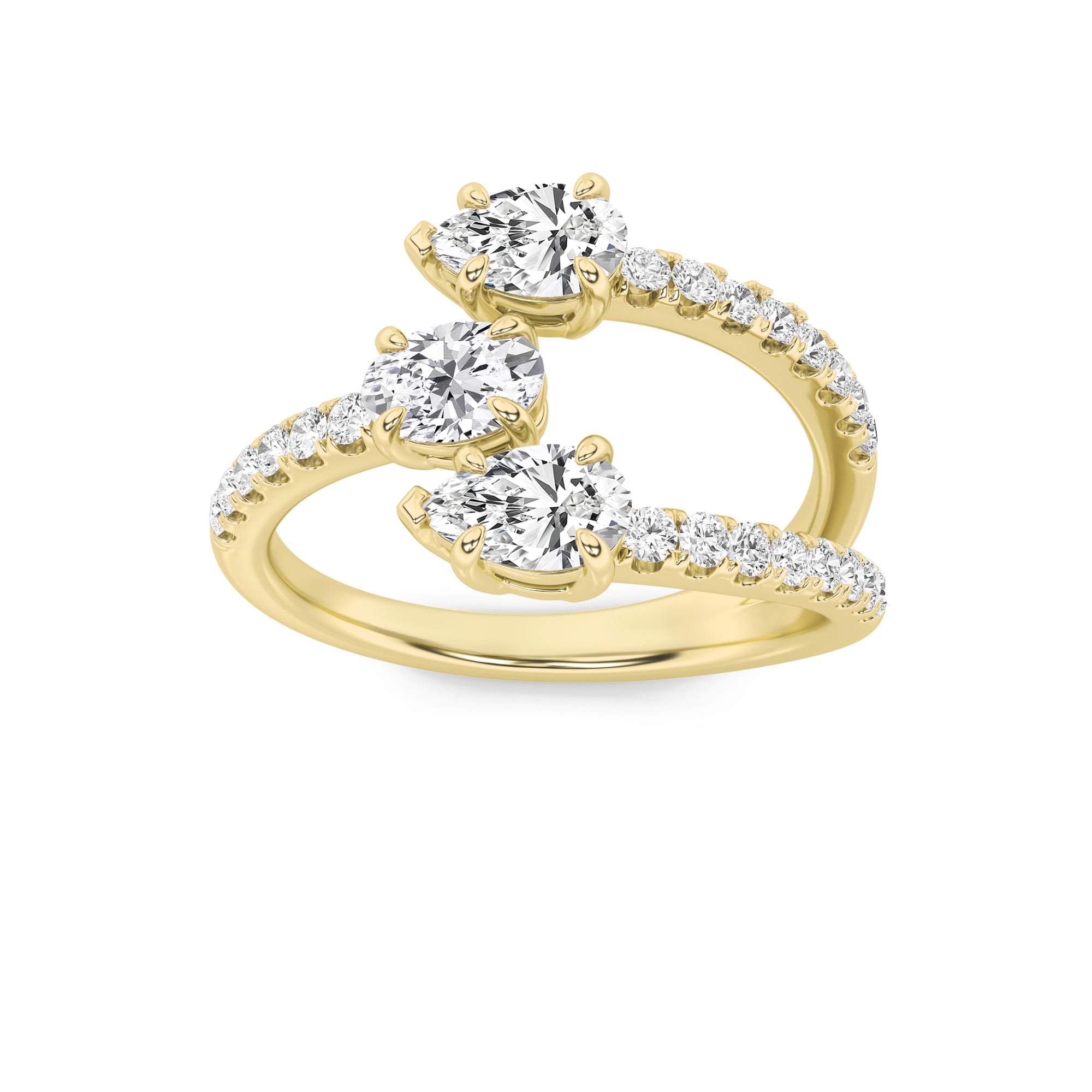 oval solitaire ring YG