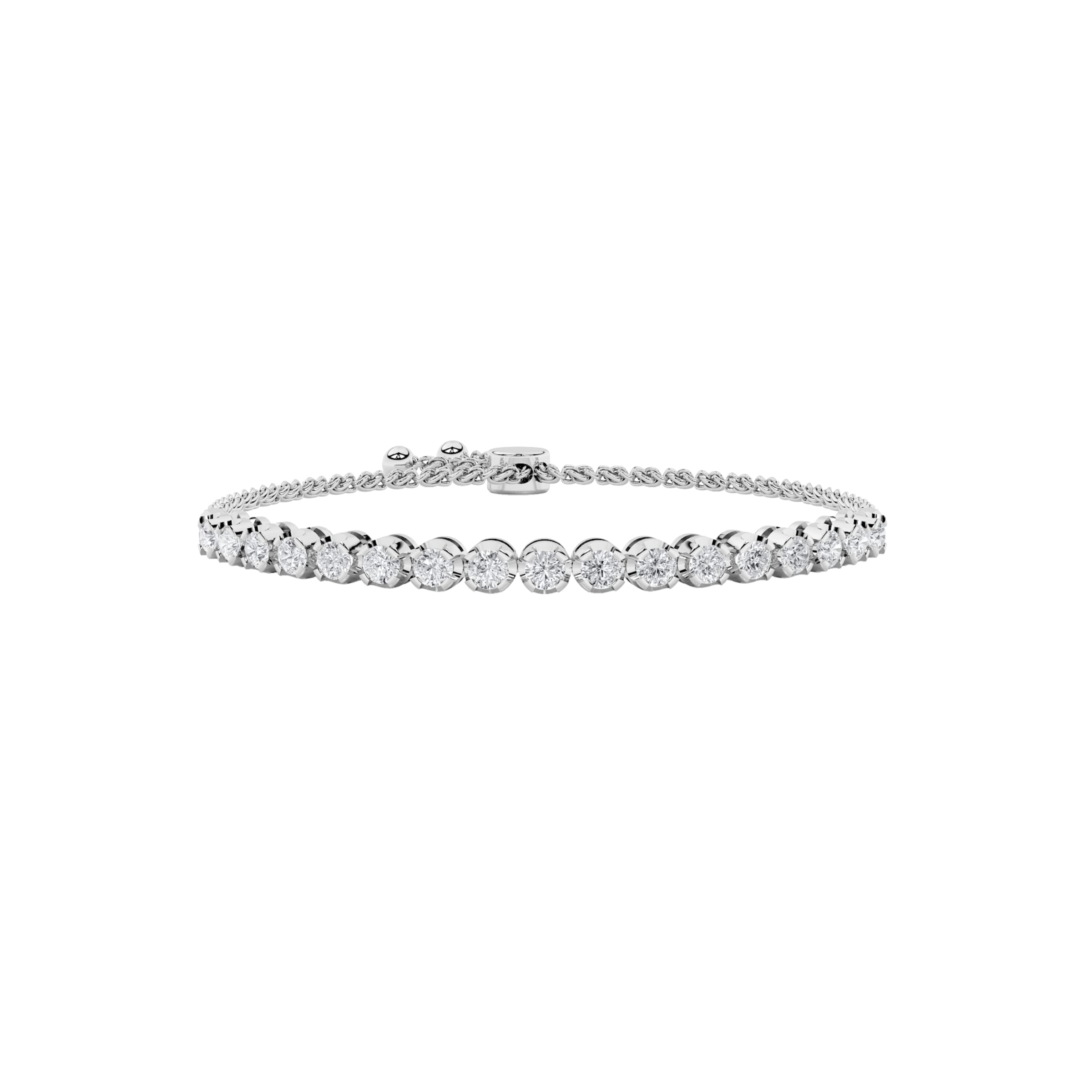 bolo chain diamond bracelet WG
