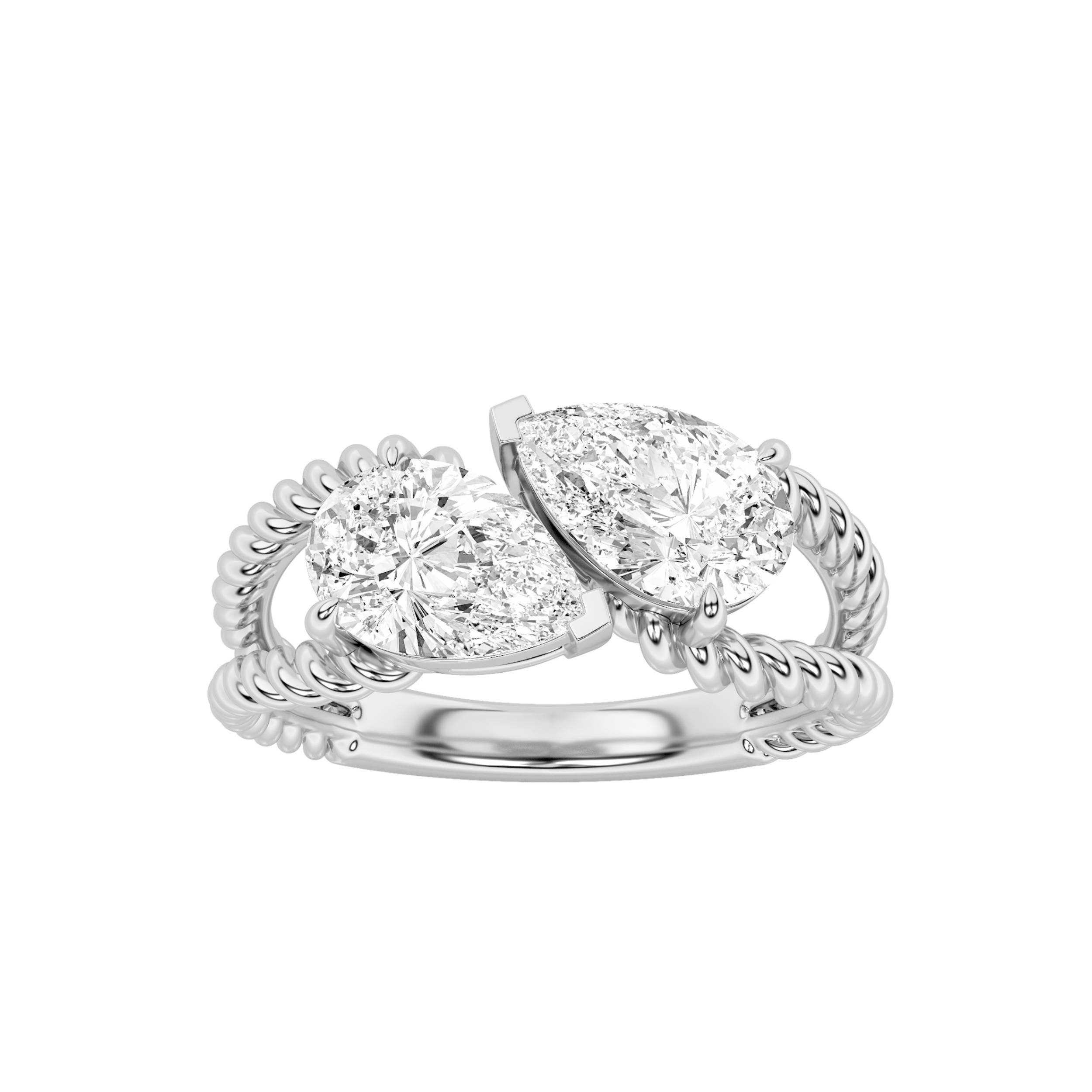 pear shape solitaire ring WG