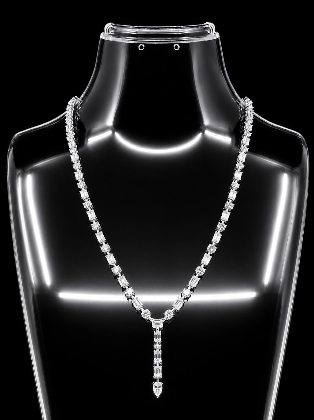 Multi Shape Lariat Necklace