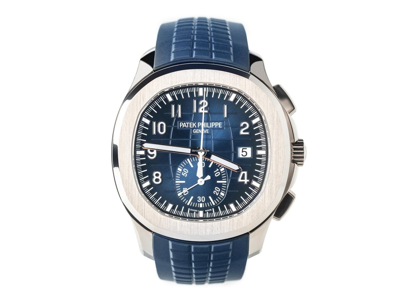 Patek Philippe Aquanaut Blue Dial Chronograph White Gold