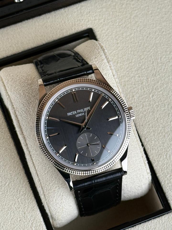 Patek Philippe Calatrava White Gold Silver Dial Clous de Paris