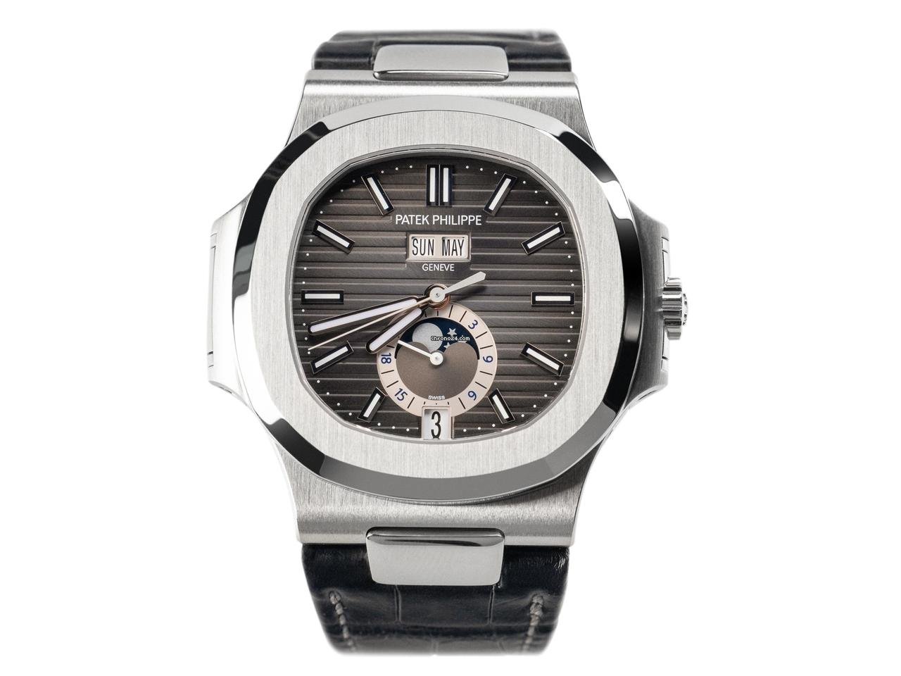 Patek Philippe Nautilus Black Strap Steel Brand New
