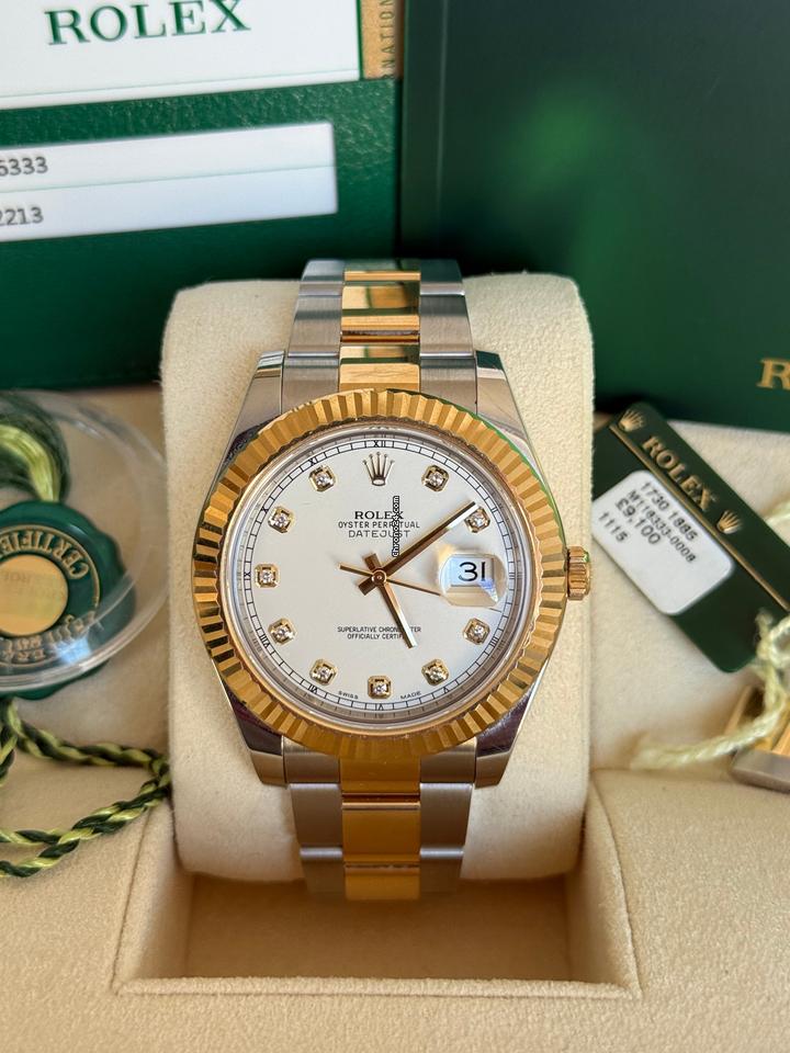 Rolex Datejust II White Diamond Dial