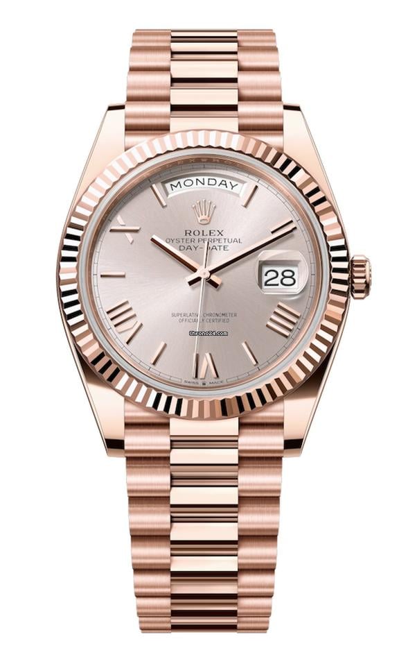Rolex Unworn Rose Gold Day Date 40 Presidential Sundust