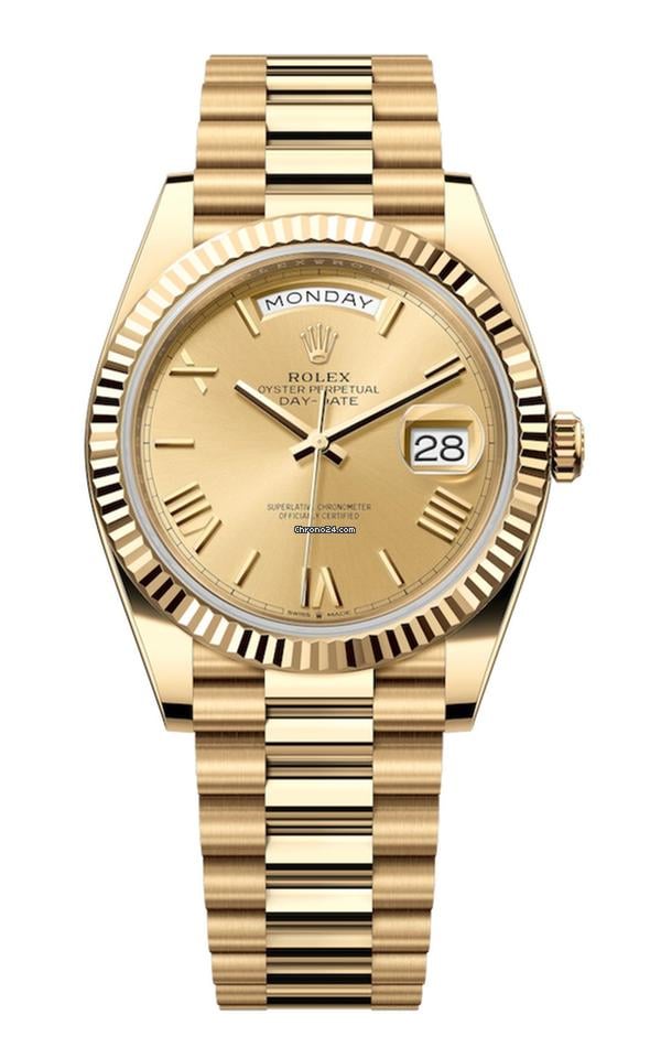 Rolex Unworn Yellow Gold Day Date 40 Presidential Champagne