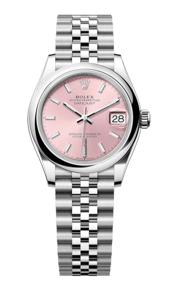 Rolex Unworn Datejust 31 Pink Index Dial Jubilee Bracelet