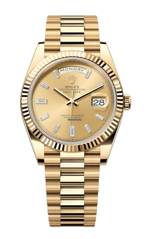 Rolex Unworn Yellow Gold Day Date 40 Presidential Champagne