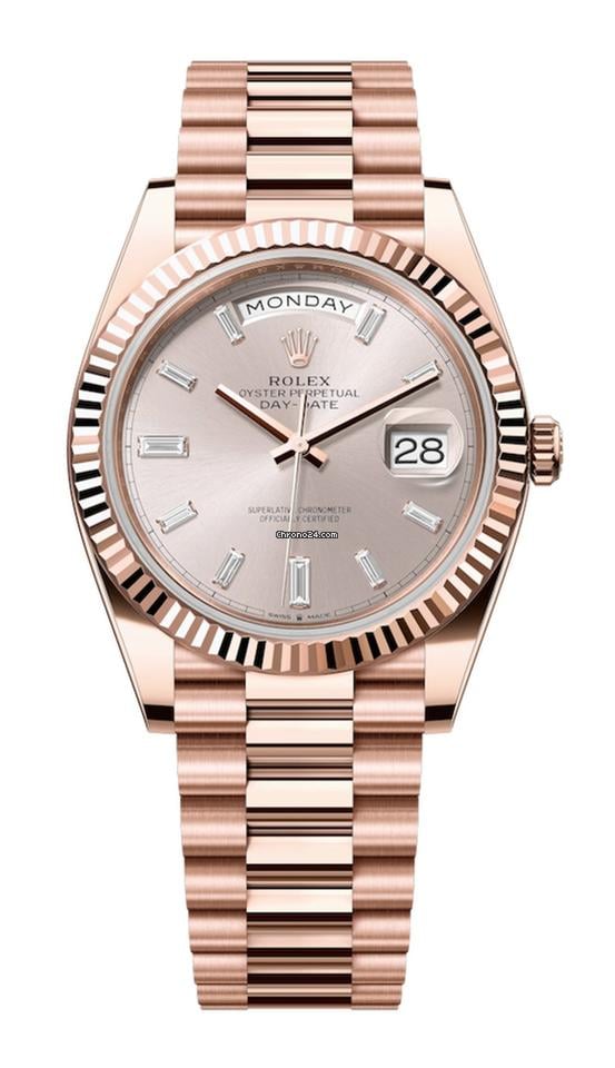 Rolex Unworn Rose Gold Day Date 40 Presidential Sundust