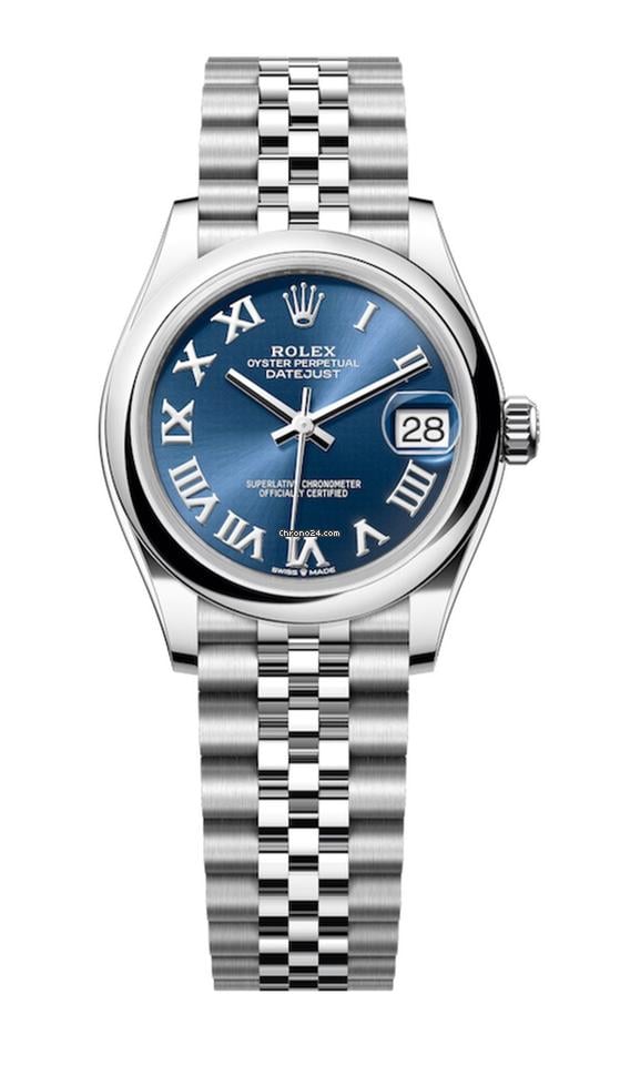 Rolex Unworn Datejust 31 Blue Roman Dial Jubilee Bracelet