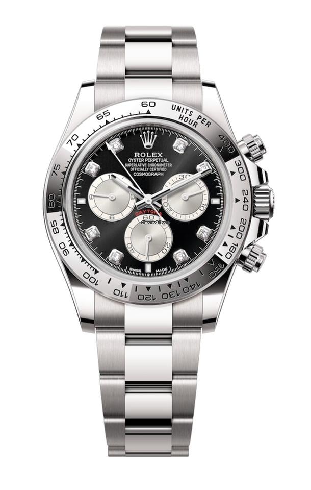 Rolex Unworn White Gold Daytona Black Diamond Dial 126509