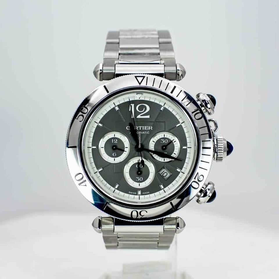 Cartier Pasha Wspa0027 Chronograph Stainless FULL SET NOS