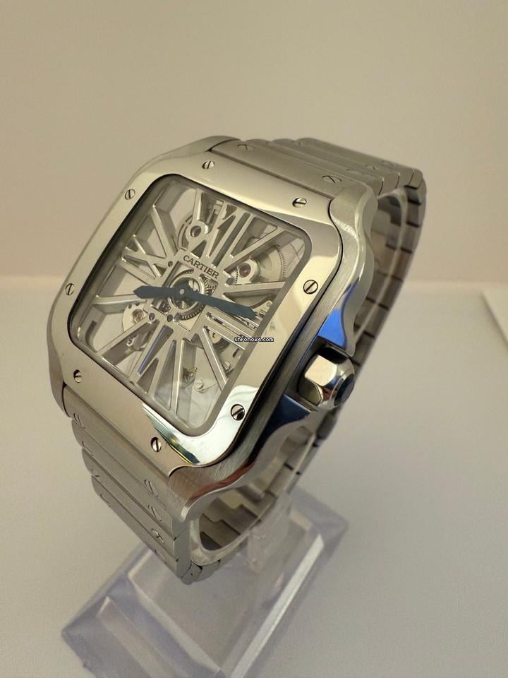Cartier Santos De Cartier Skeleton 2021 Full set Mint Condition