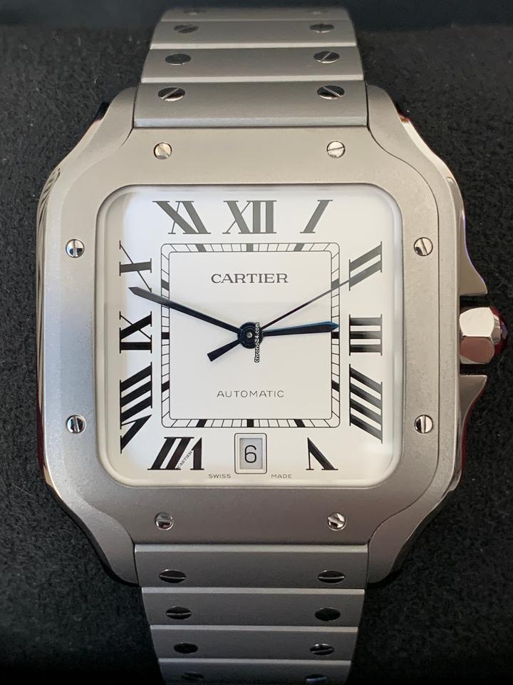Cartier Santos De Cartier WSSA0089 Large Titanium Full Set