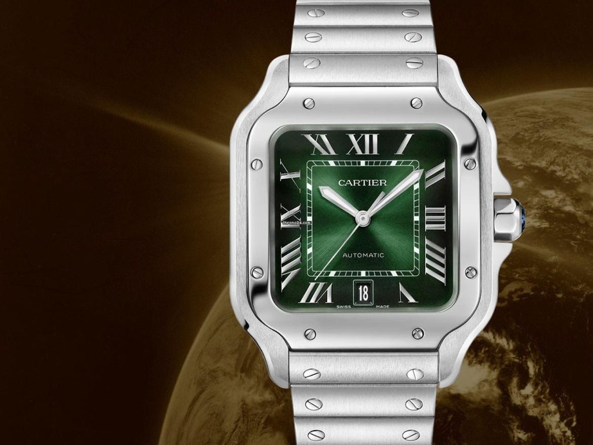 Cartier Santos Large Green Dial Wssa0062 New 2026